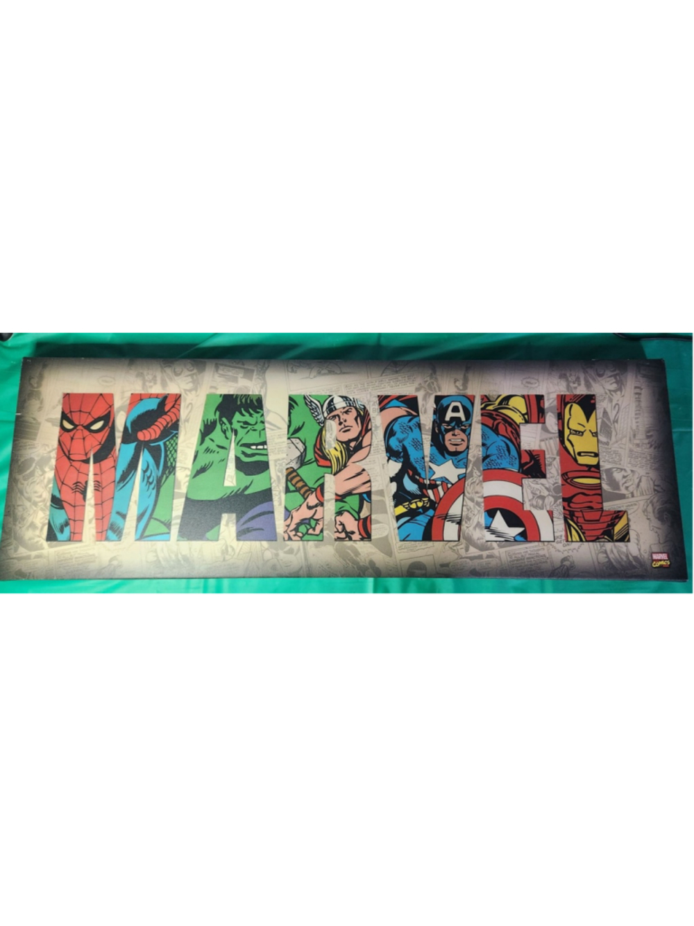 Marvel Canvas Art - Spider-Man, Hulk, Thor, Captain America, Iron Man 10x30